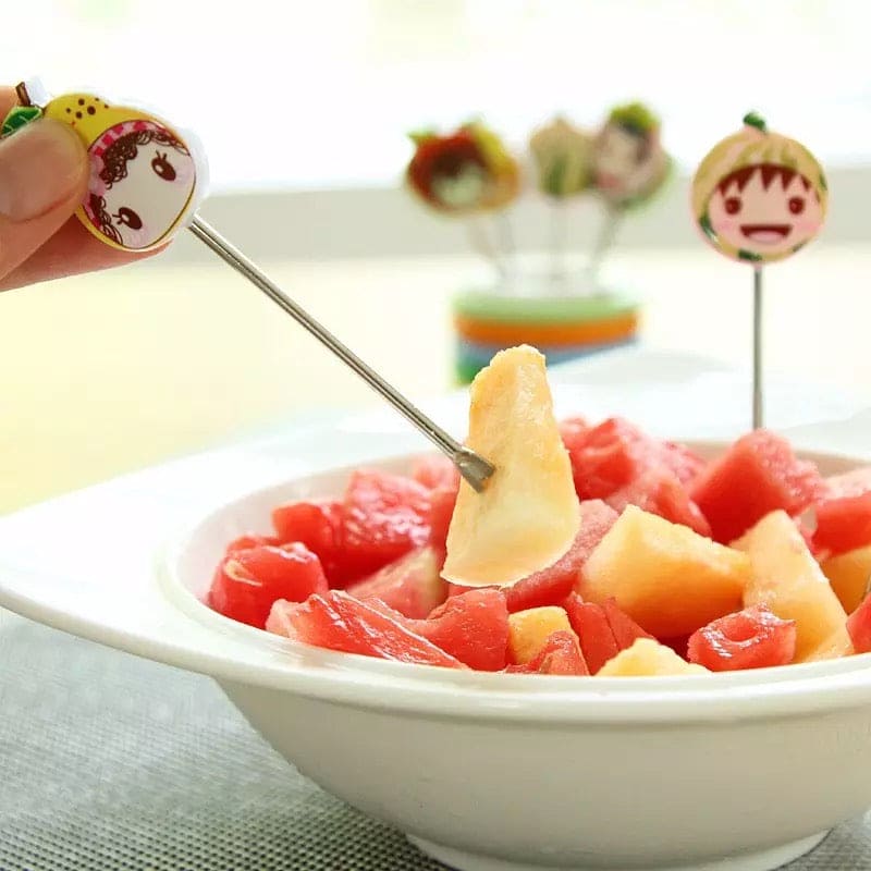 Set Of 8 Creative Cute Cartoon Stainless Steel Fruit Forks, Rainbow Cup Cake Dessert Forks, Stainless Steel Fork Holder for Fruit Snack, Fashion Fruit Sign Salad Fork Set Of 8 Creative Cute Cartoon Stainless Steel Fruit Forks, Rainbow Cup Cake Dessert Forks, Stainless Steel Fork Holder for Fruit Snack, Fashion Fruit Sign Salad Fork